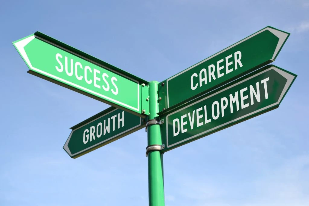 A signpost that leads to different ways to succeed in your career