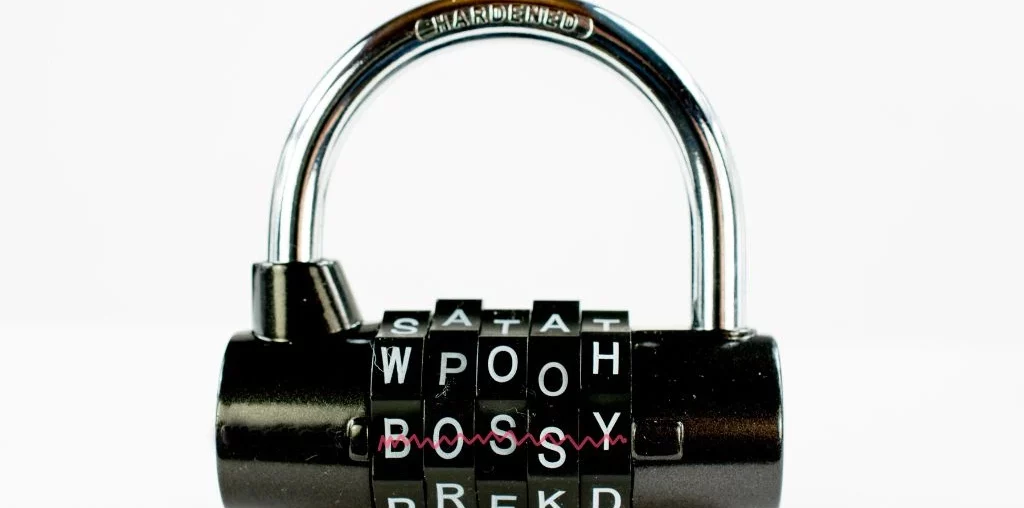 padlock with words
