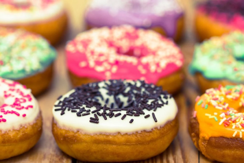 Closeup photo of donuts
