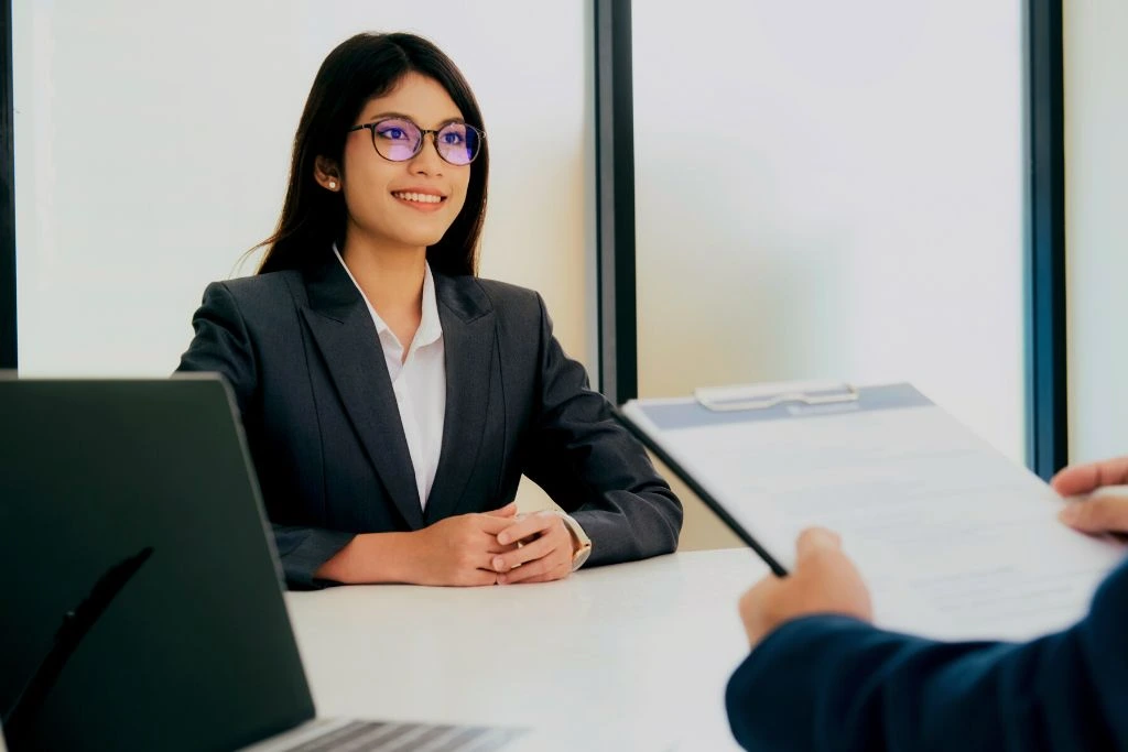 woman having a job interview